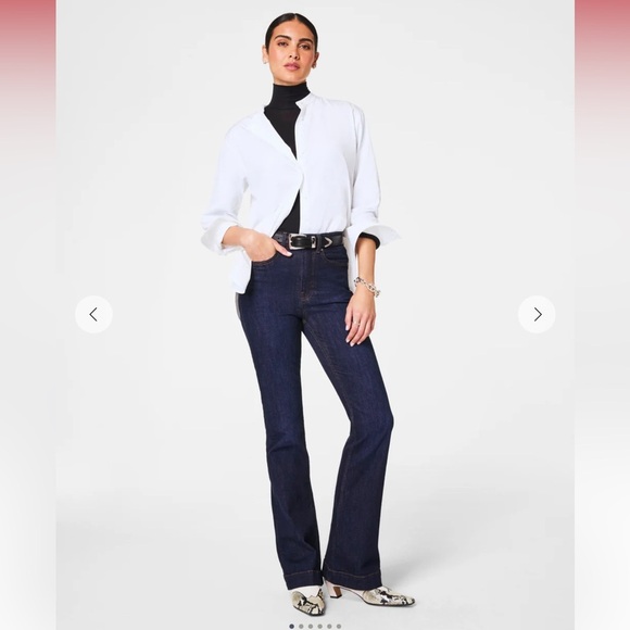 SPANX Denim - Spanx SPANXsculpt ReDefine High Rise Flare Jeans Dark Indigo Women’s Size 20